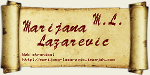 Marijana Lazarević vizit kartica